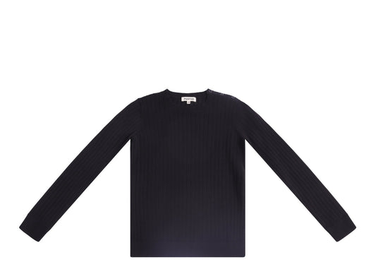 Ribbed Sweater With Buttons