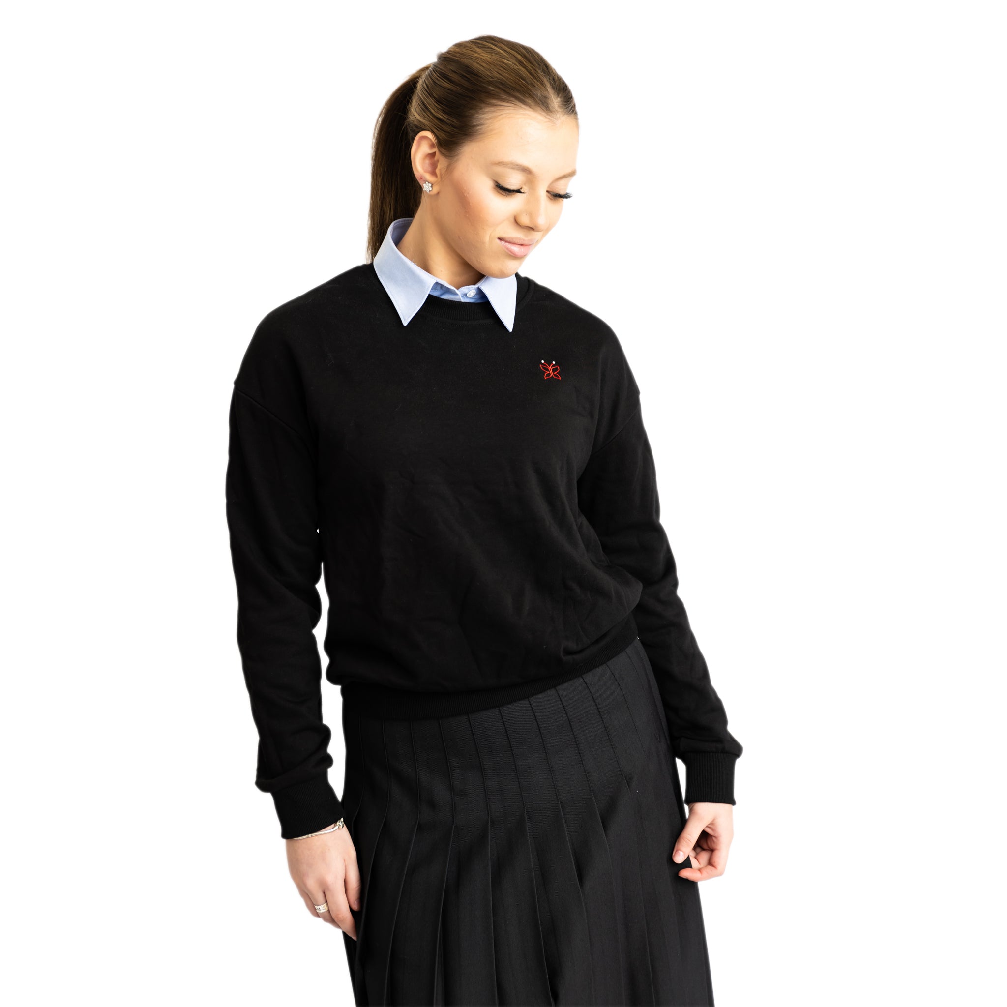 Black French Terry Sweater