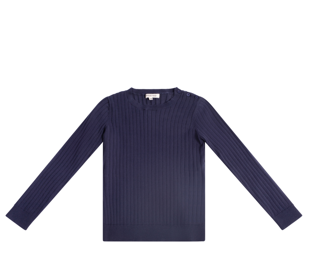 Ribbed Sweater With Buttons