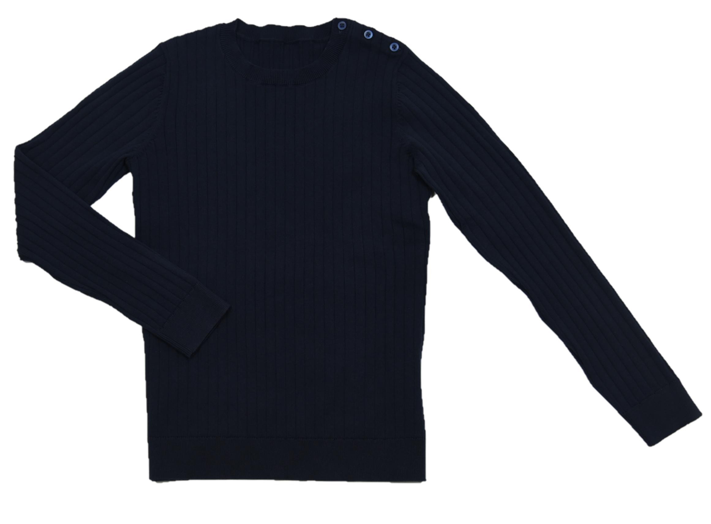 Ribbed Sweater With Buttons